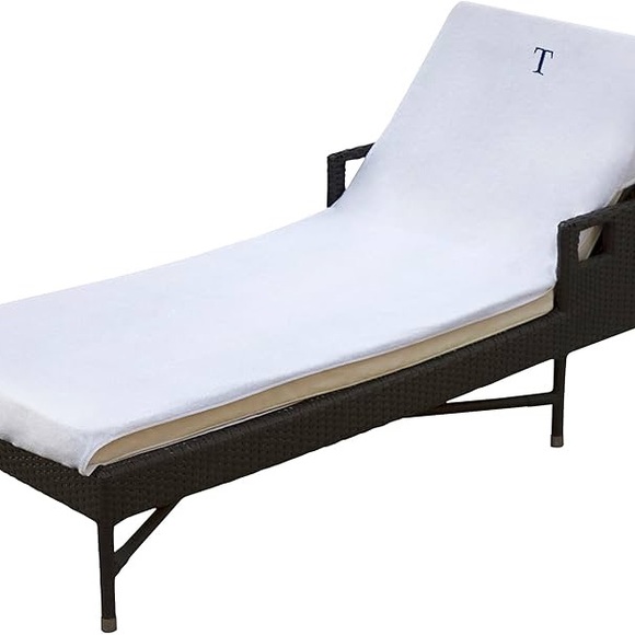 Superior monogram T White Lounge chair Cover size 32”x102 pk 3